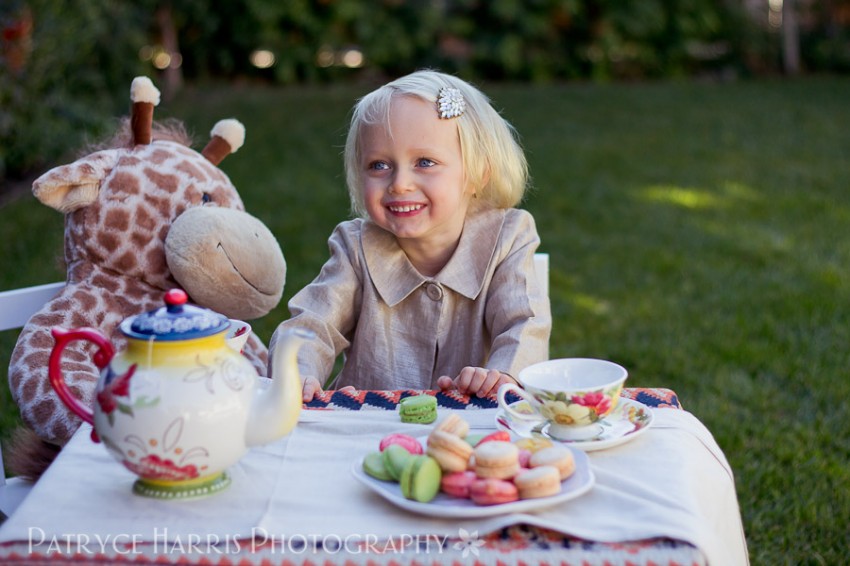 Smiling Toddler Girl with Stuffed Animals at Tea Party @ San Fernando ...